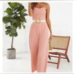 Light pink Capri romper